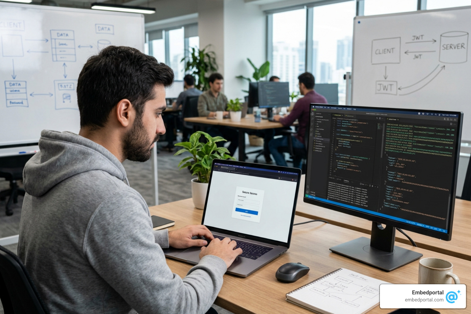 JWT authentication flow for multi-tenant dashboards