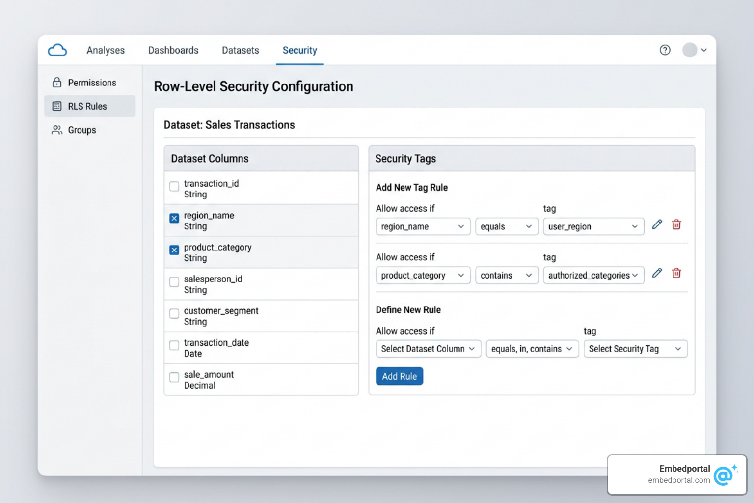 Tag-based row level security configuration in Amazon QuickSight Tag-based row level security configuration in Amazon QuickSight