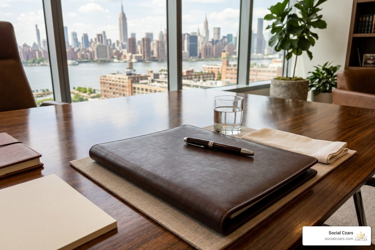 private wealth briefing document on executive desk