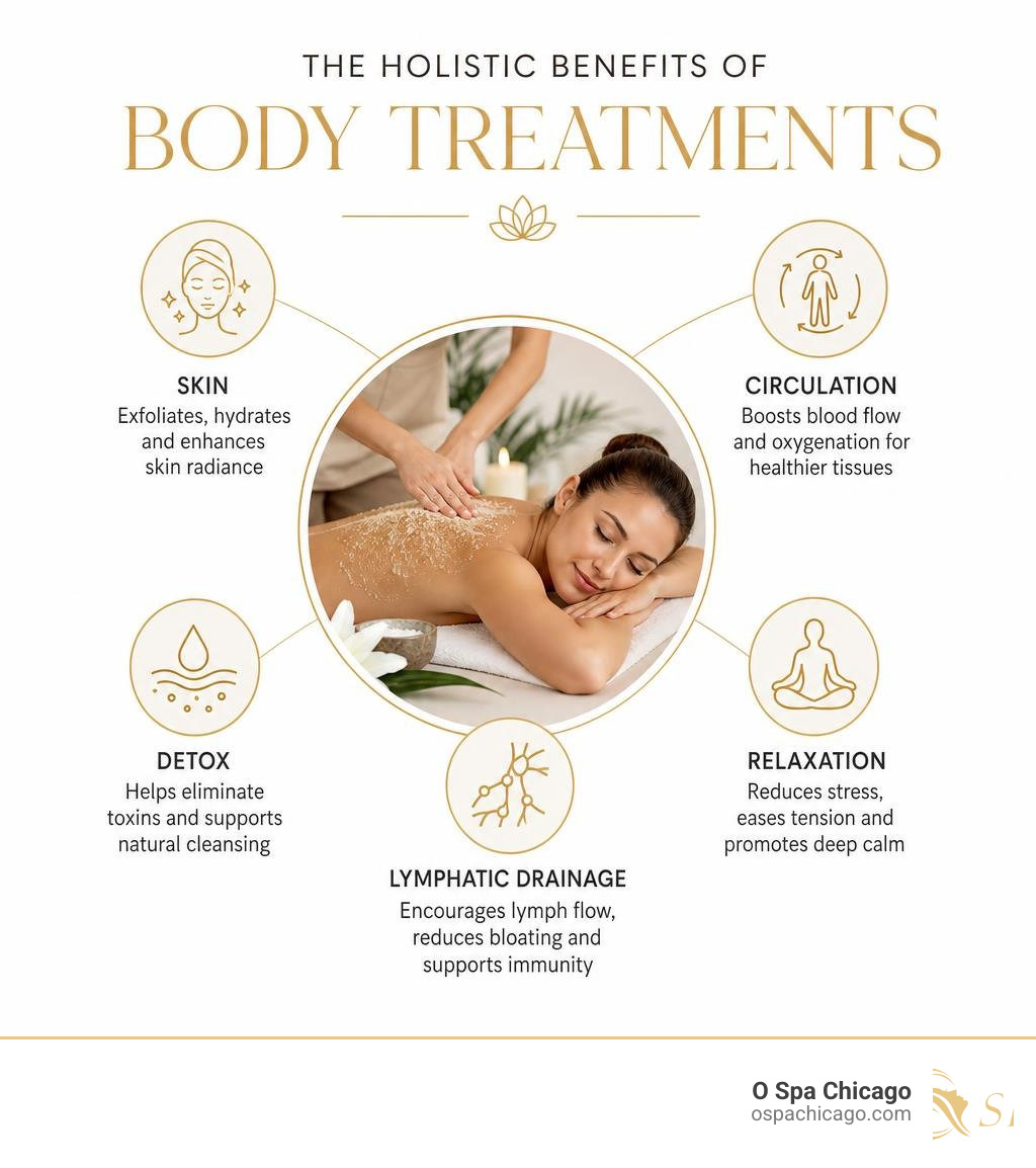 Holistic benefits of body treatments: skin, circulation, detox, relaxation, and lymphatic drainage infographic Holistic benefits of body treatments: skin, circulation, detox, relaxation, and lymphatic drainage infographic