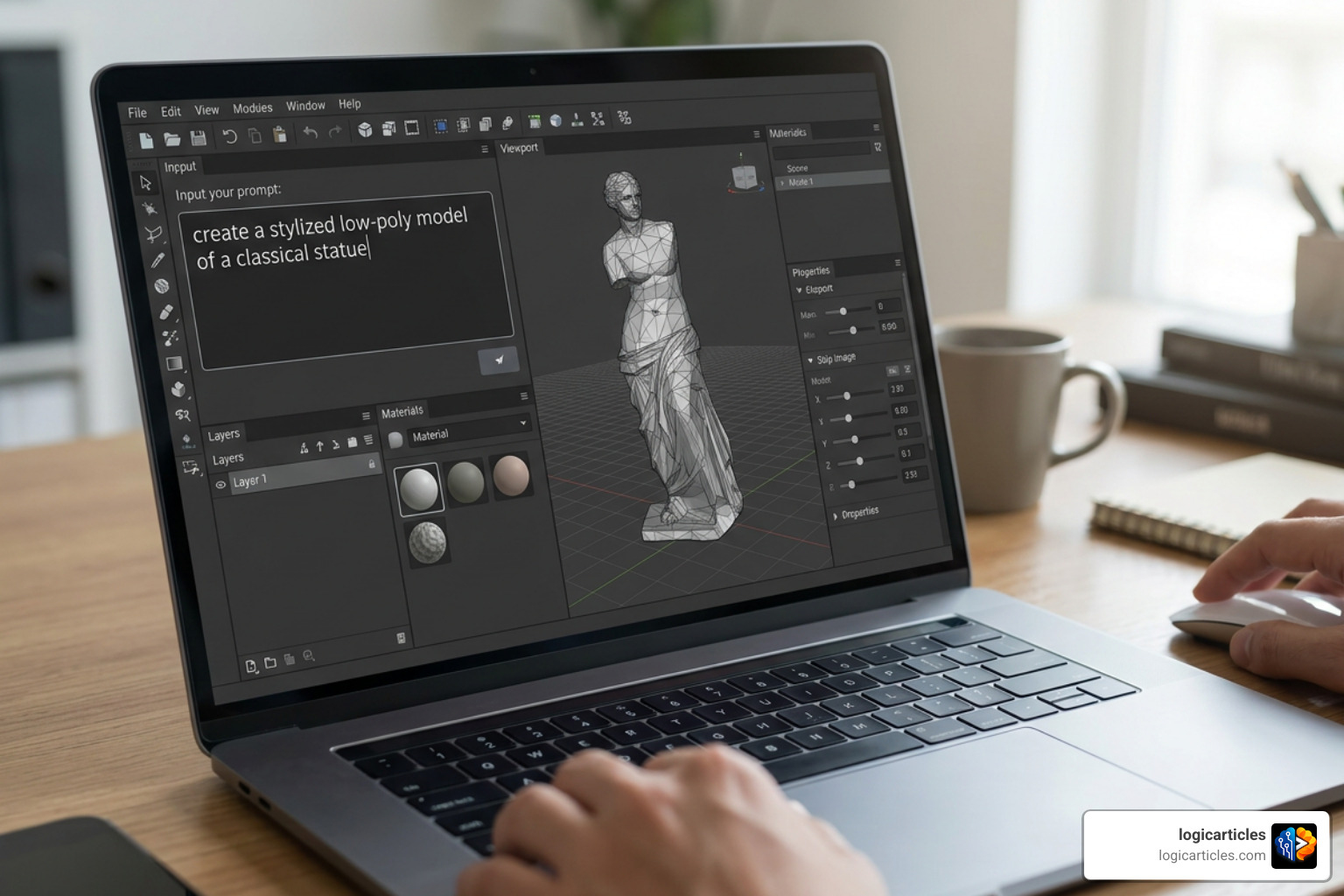 AI-powered 3D model generation process from text prompt to 3D mesh AI-powered 3D model generation process from text prompt to 3D mesh