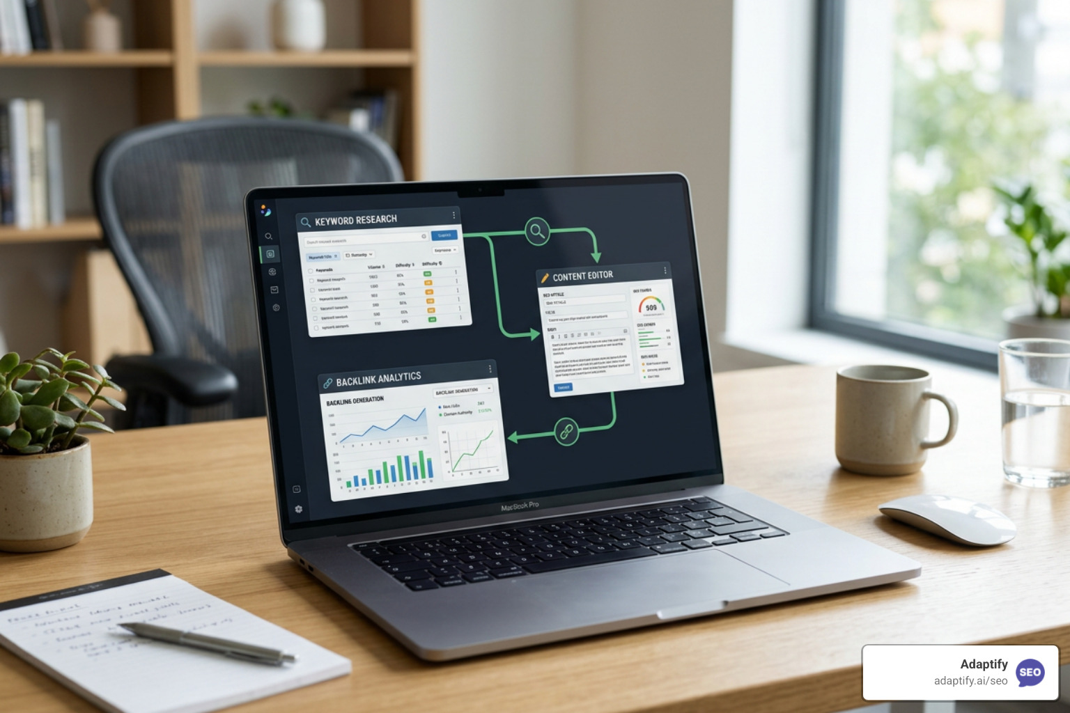 Automated SEO workflow from keyword to backlink generation
