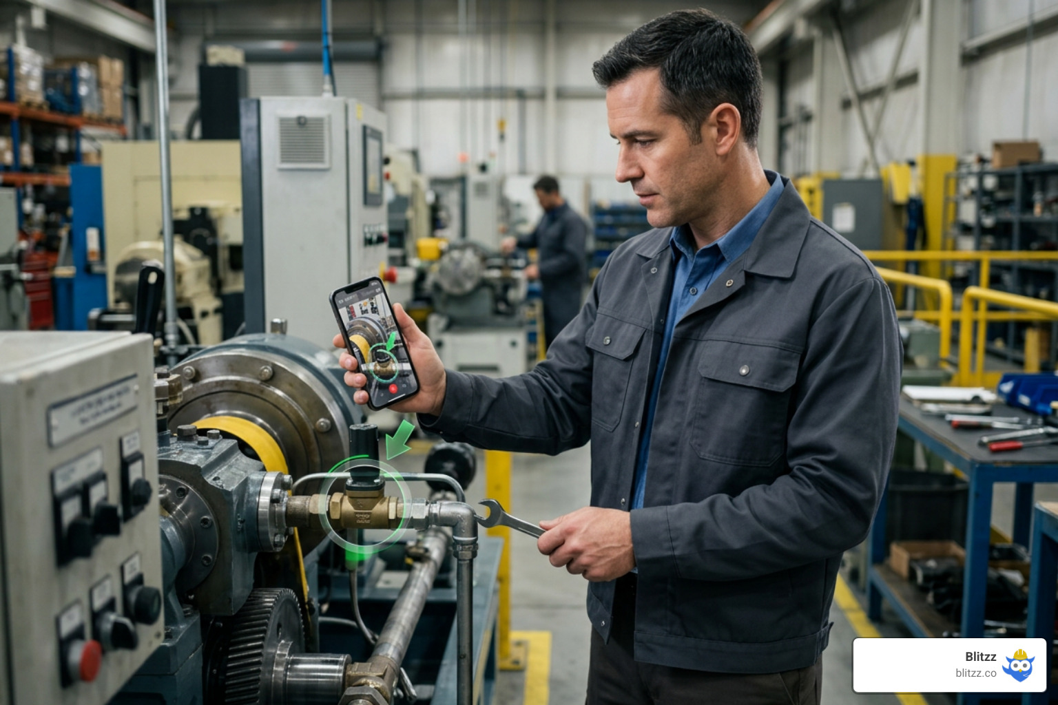 Field service technician using visual remote assistance to avoid an unnecessary truck roll