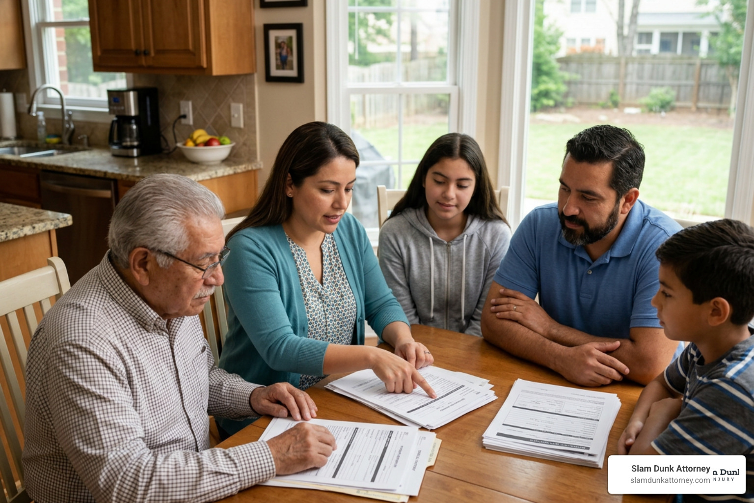 local Duluth family reviewing medical documents together local Duluth family reviewing medical documents together