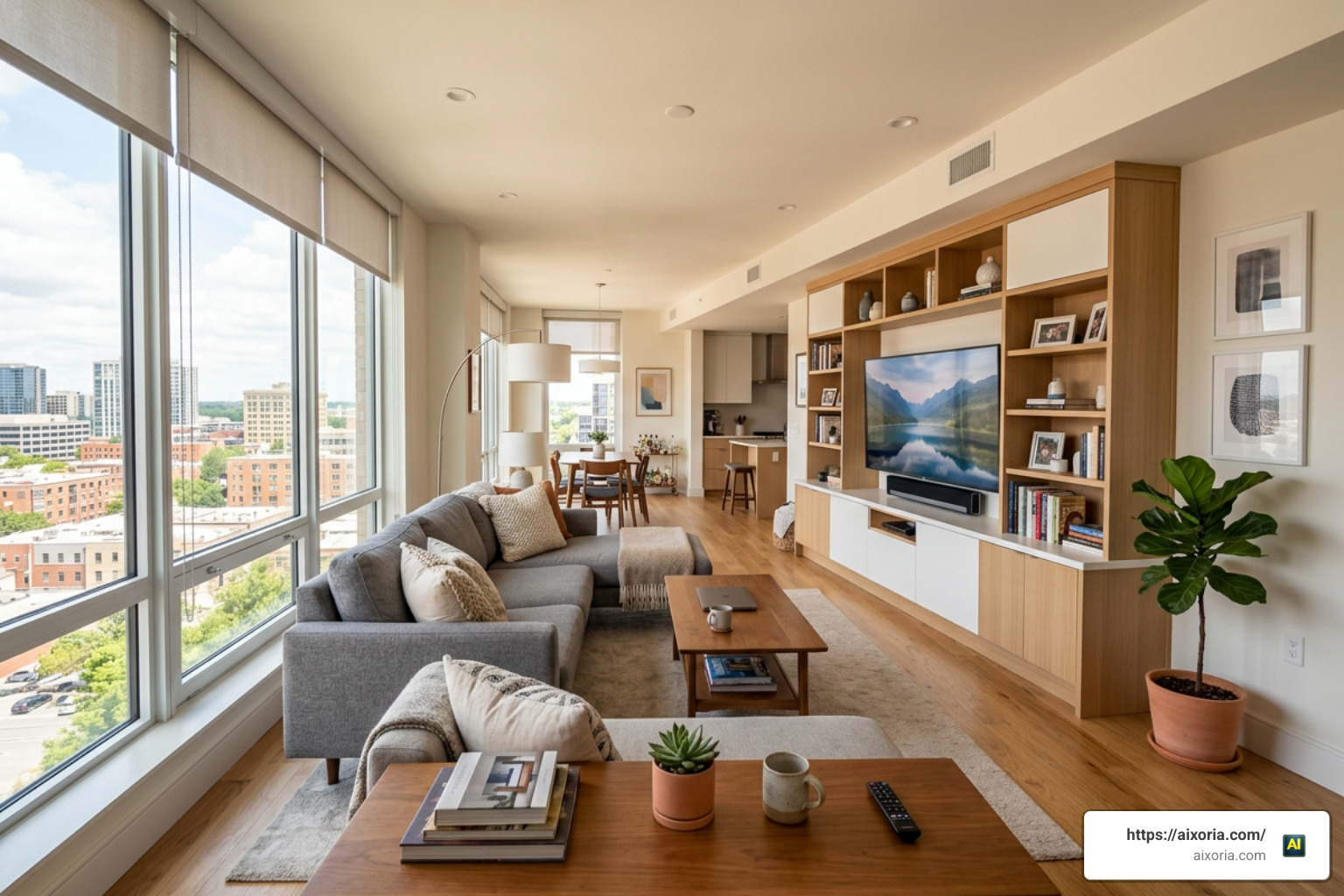 Modern condo interior highlighting personal property and fixtures covered by an HO-6 policy