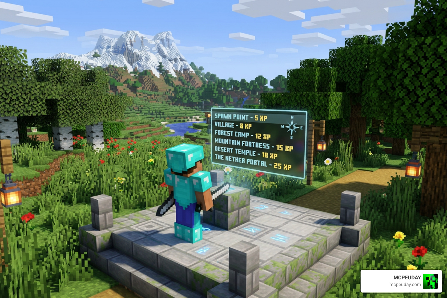 Simple Waystone teleportation UI and XP costs Simple Waystone teleportation UI and XP costs