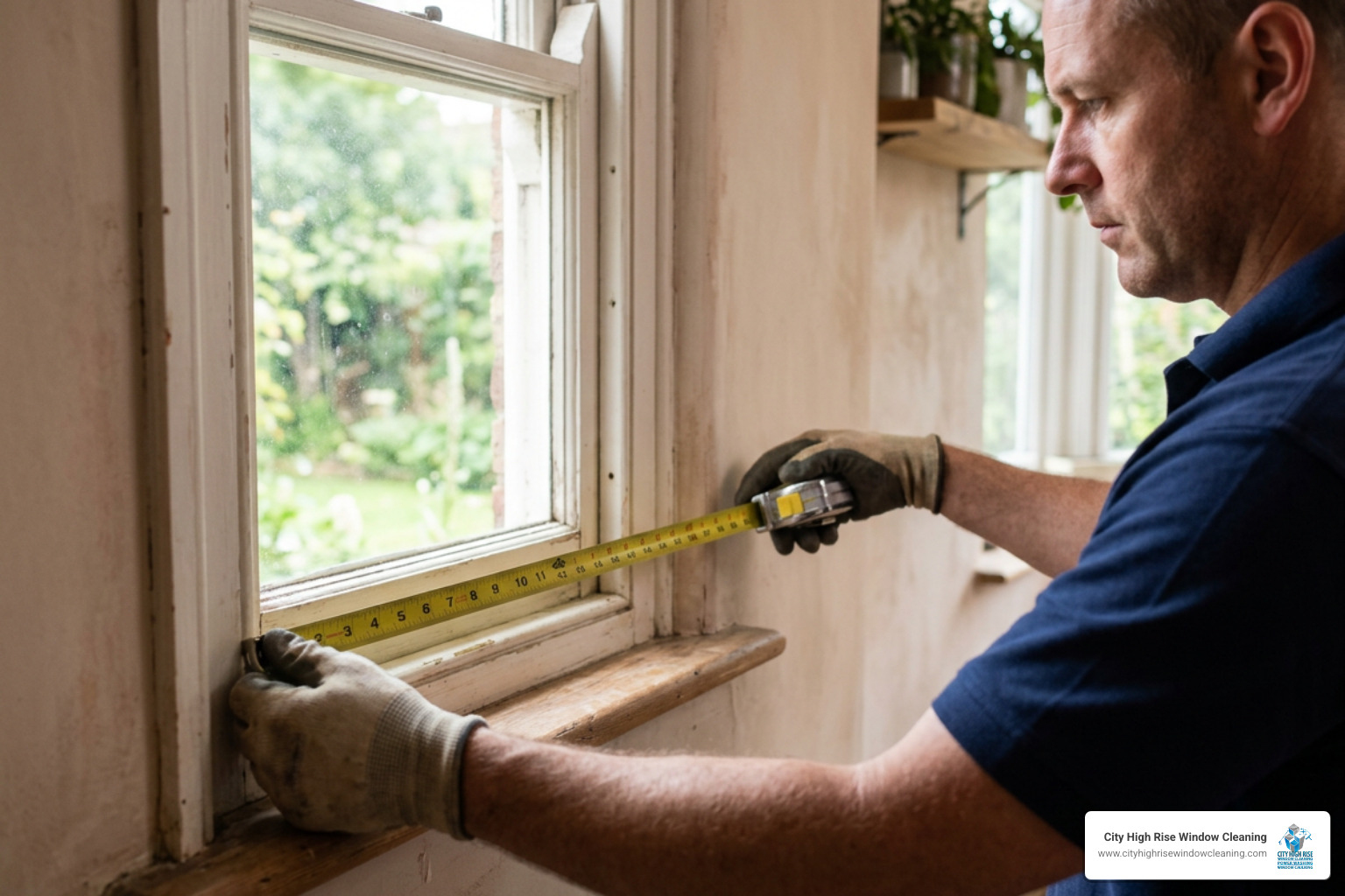 measuring a window frame opening measuring a window frame opening