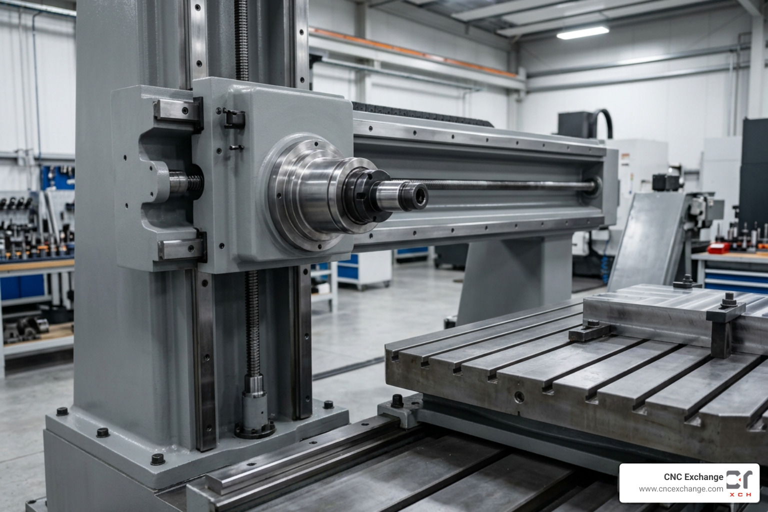 Boring mill spindle head and axis layout Boring mill spindle head and axis layout