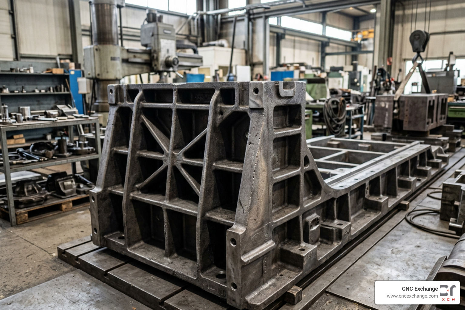 Meehanite cast iron machine base structure