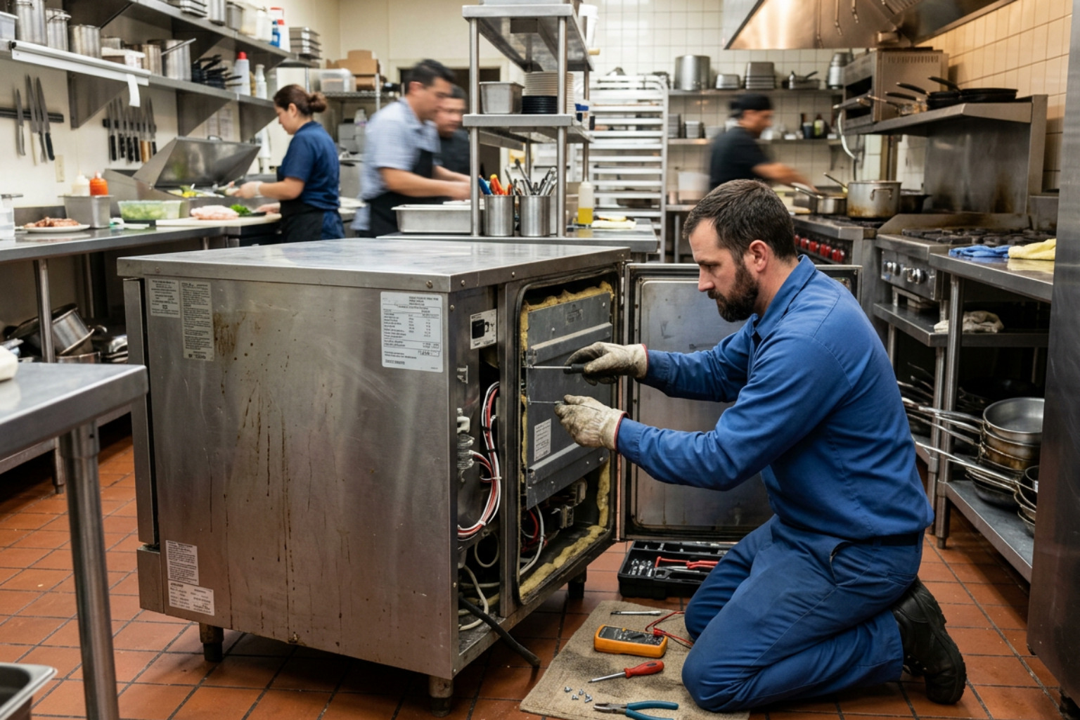technician repairing a commercial oven in Raleigh