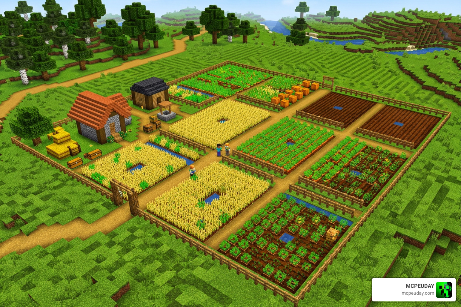 Crops Plus Texture Pack 3D crops Minecraft farm visual upgrade Crops Plus Texture Pack 3D crops Minecraft farm visual upgrade