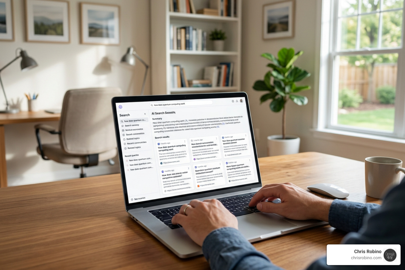 AI search interface retrieving and citing structured web content