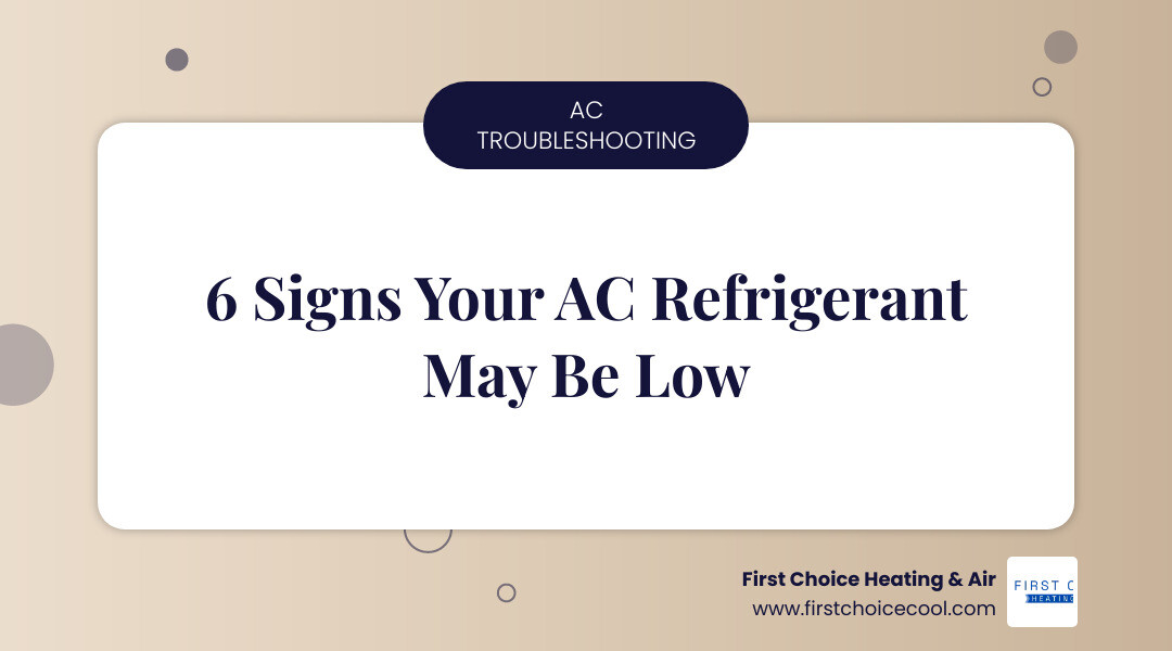 Checklist infographic of low AC refrigerant signs vs simple airflow problems for Utah homeowners infographic Checklist infographic of low AC refrigerant signs vs simple airflow problems for Utah homeowners infographic