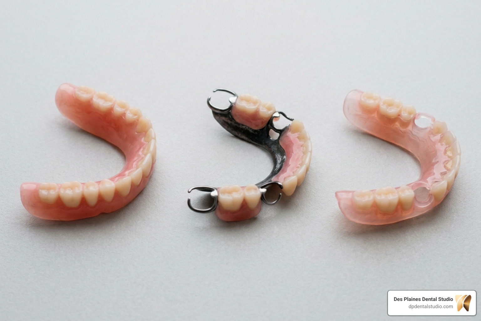 different partial denture materials including acrylic, metal-frame, and flexible thermoplastic different partial denture materials including acrylic, metal-frame, and flexible thermoplastic