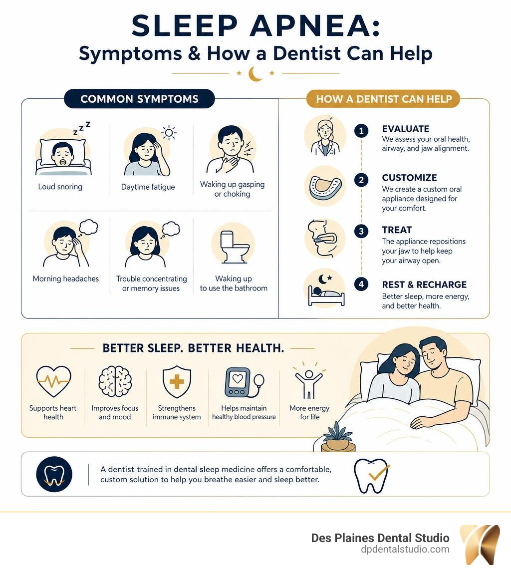 common sleep apnea symptoms and how a dentist can help infographic infographic