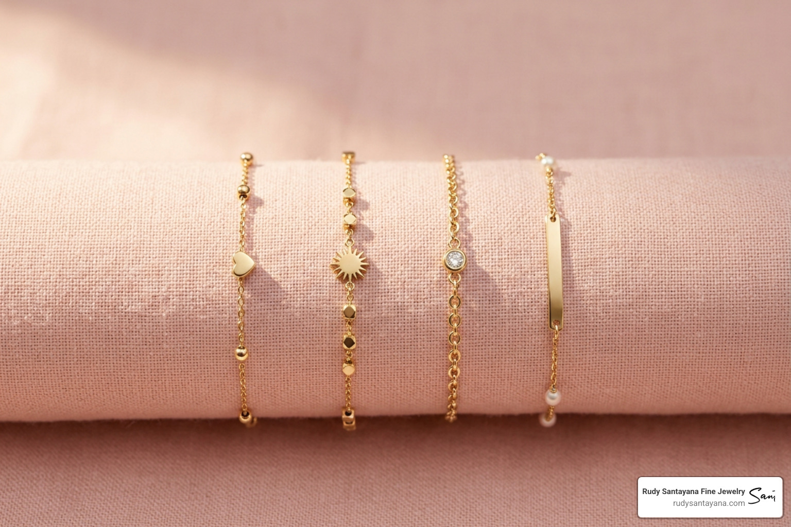 Matching fine metal bracelets for four best friends Matching fine metal bracelets for four best friends