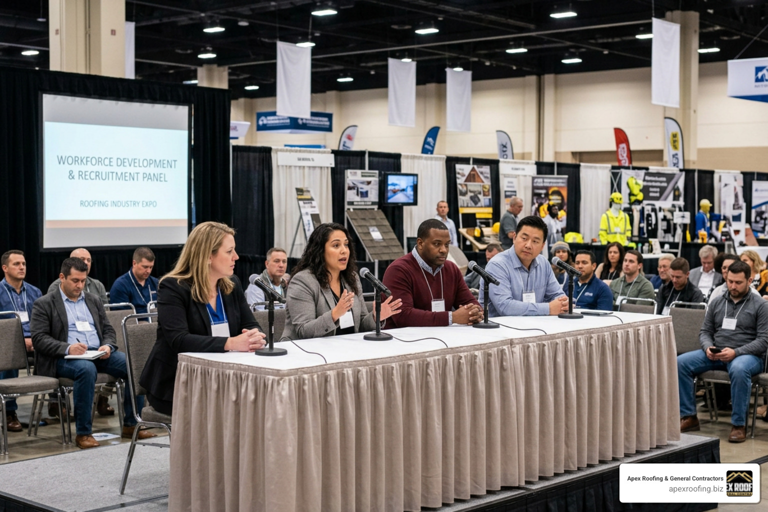 Workforce development and recruitment panel at the expo