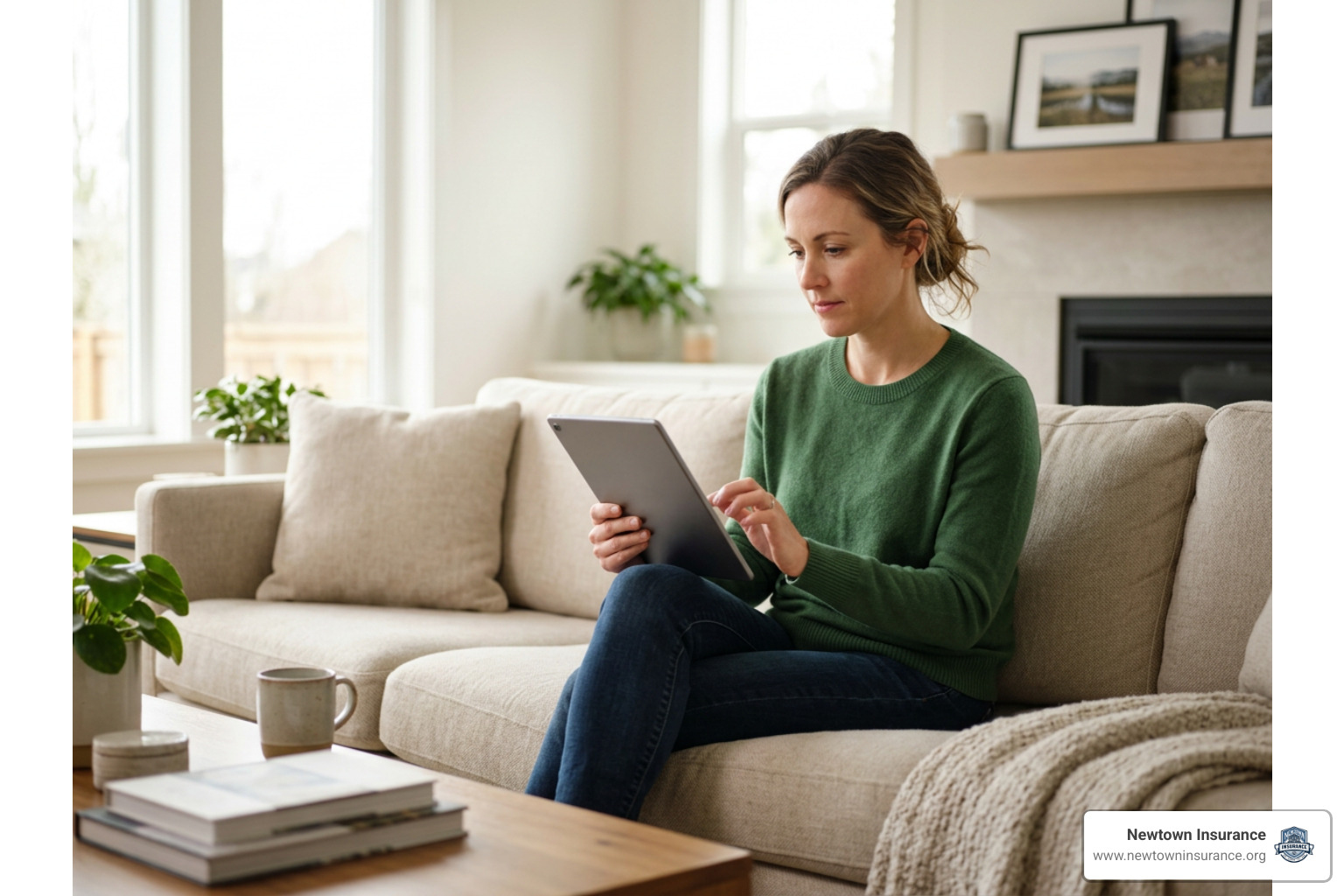 homeowner comparing insurance options on a tablet