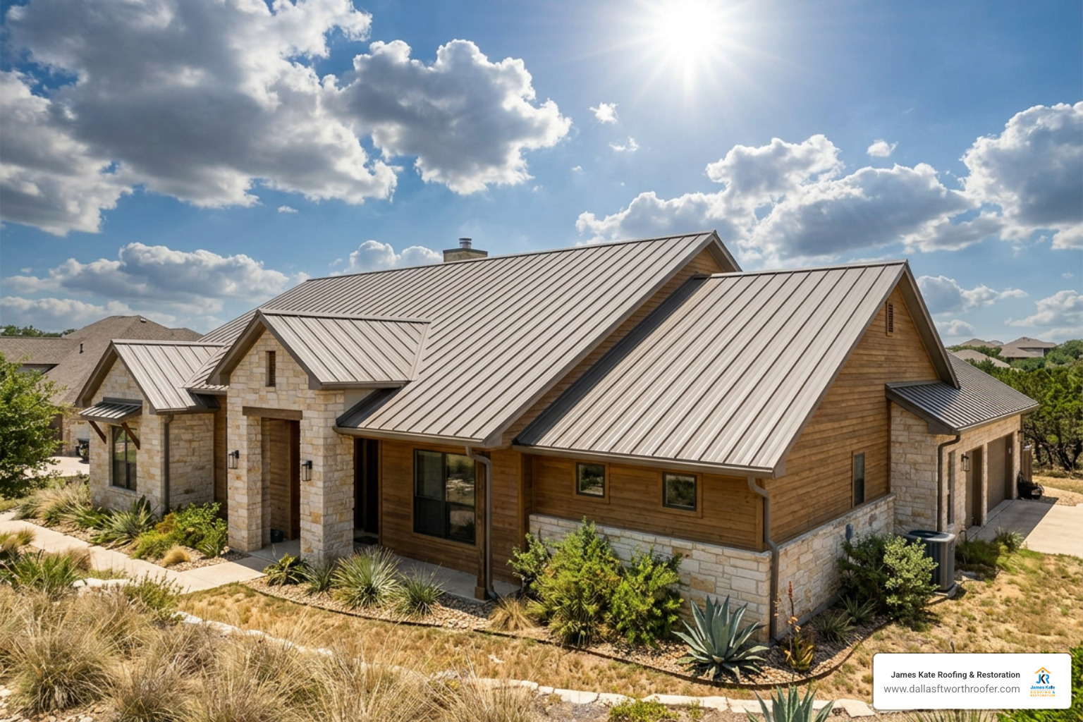 Durable metal roof under harsh Texas weather Durable metal roof under harsh Texas weather