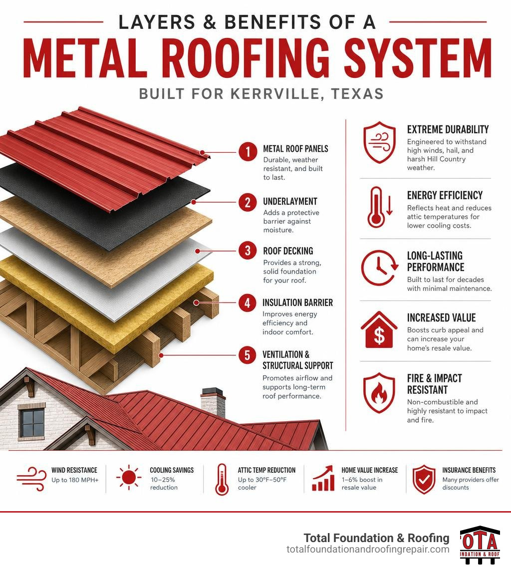 Layers and benefits of a metal roofing system infographic infographic Layers and benefits of a metal roofing system infographic infographic