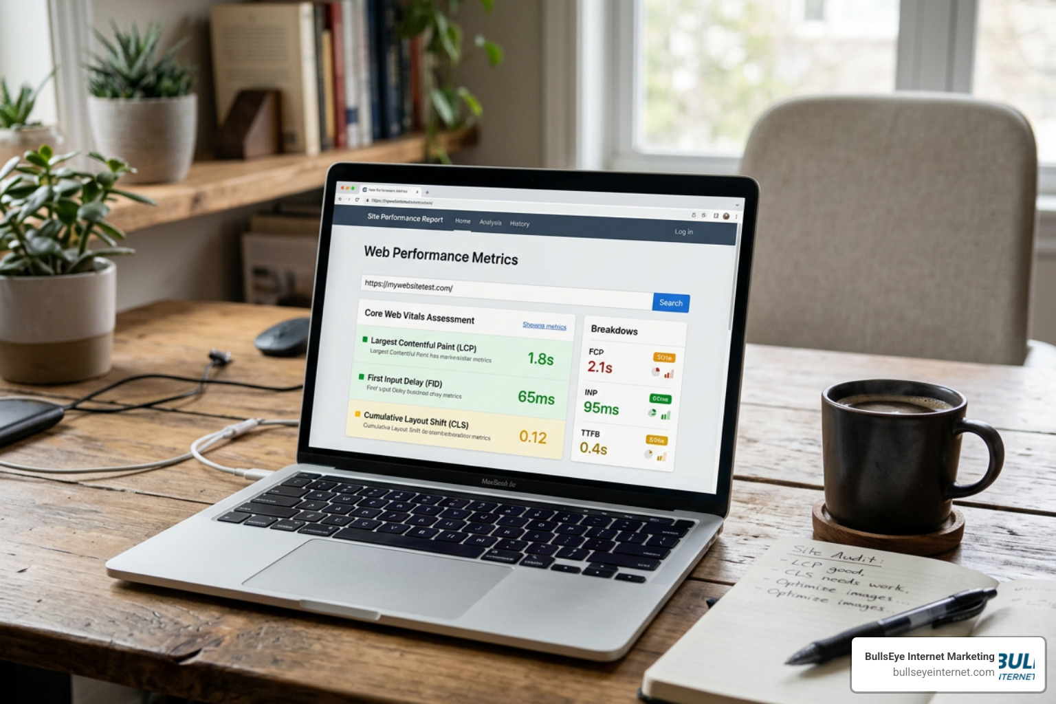 Core Web Vitals metrics in Google PageSpeed Insights