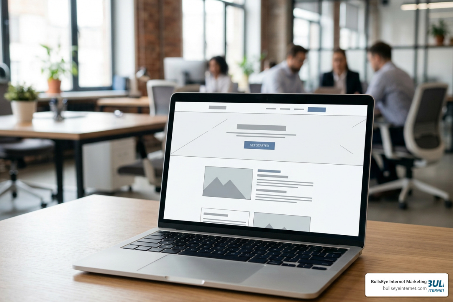 High converting landing page wireframe layout with clear CTA above the fold