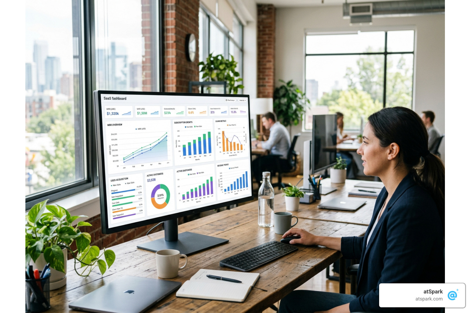 Clean SaaS financial dashboard showing real-time MRR trends Clean SaaS financial dashboard showing real-time MRR trends
