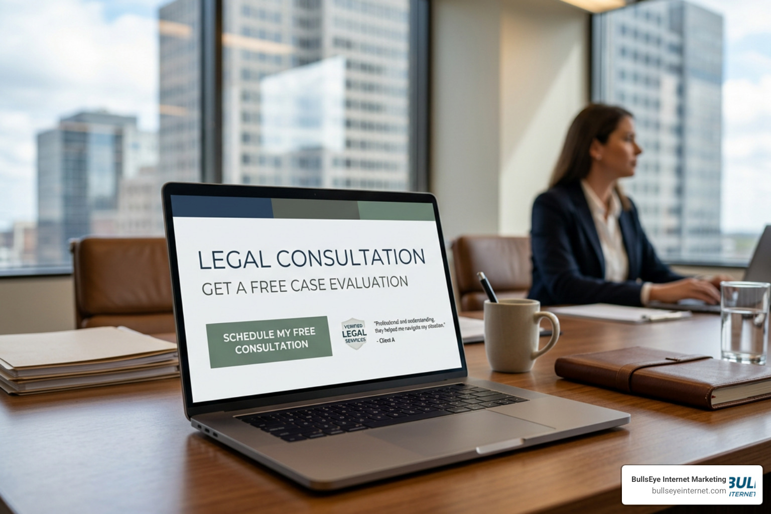 High-converting legal landing page design showing clear call to action and trust signals