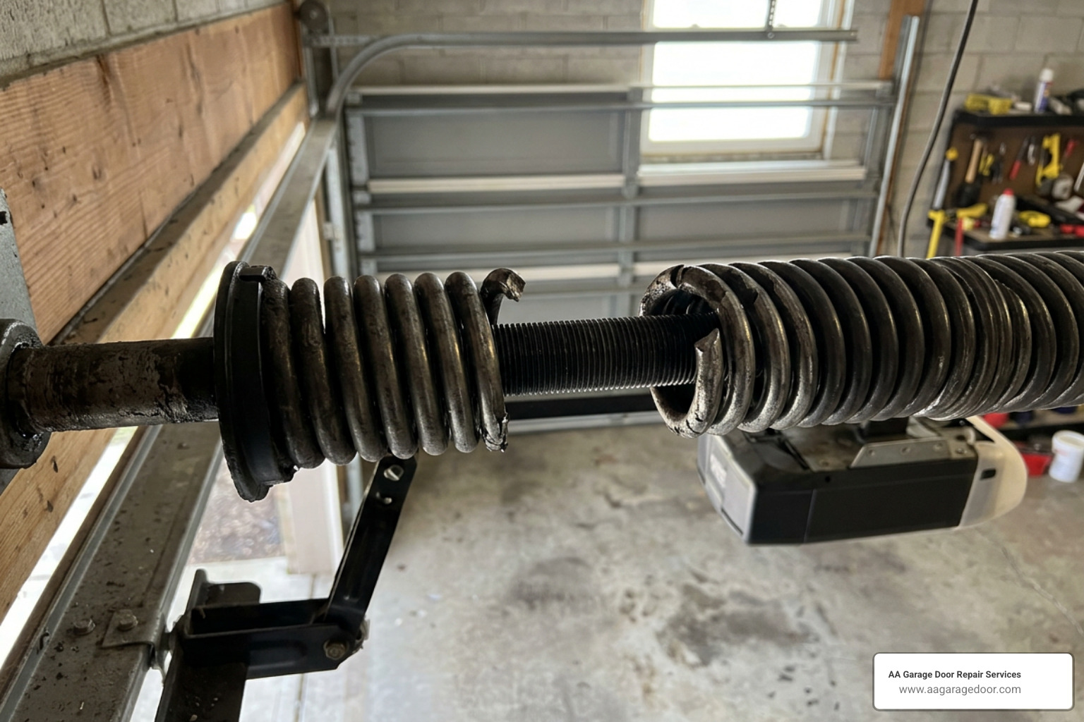 broken garage door torsion spring