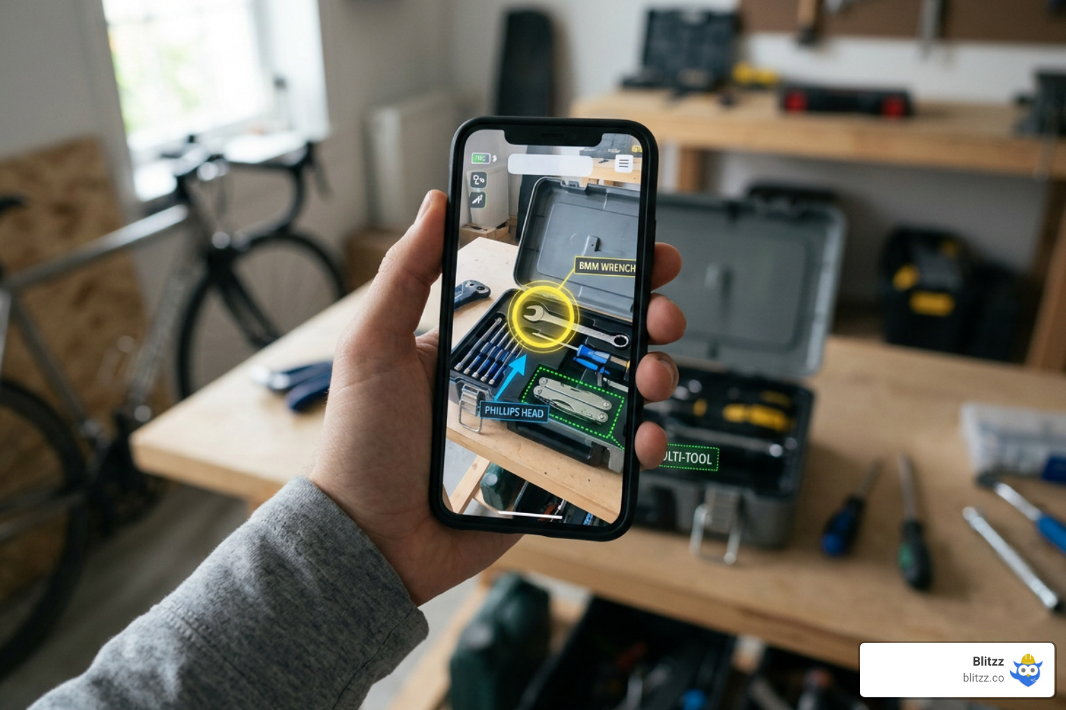 AR annotations on mobile screen