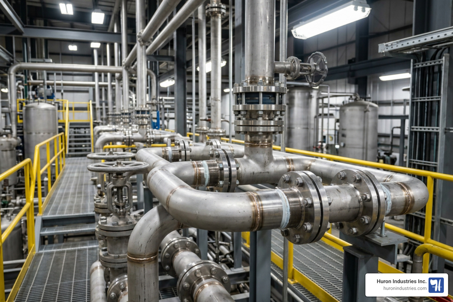 industrial piping system showing critical joints requiring high purity sealants industrial piping system showing critical joints requiring high purity sealants