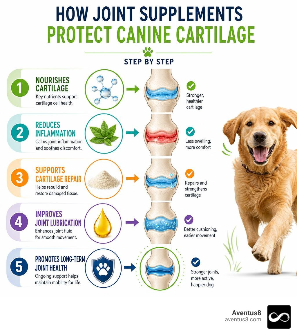 How joint supplements protect canine cartilage step by step infographic infographic
