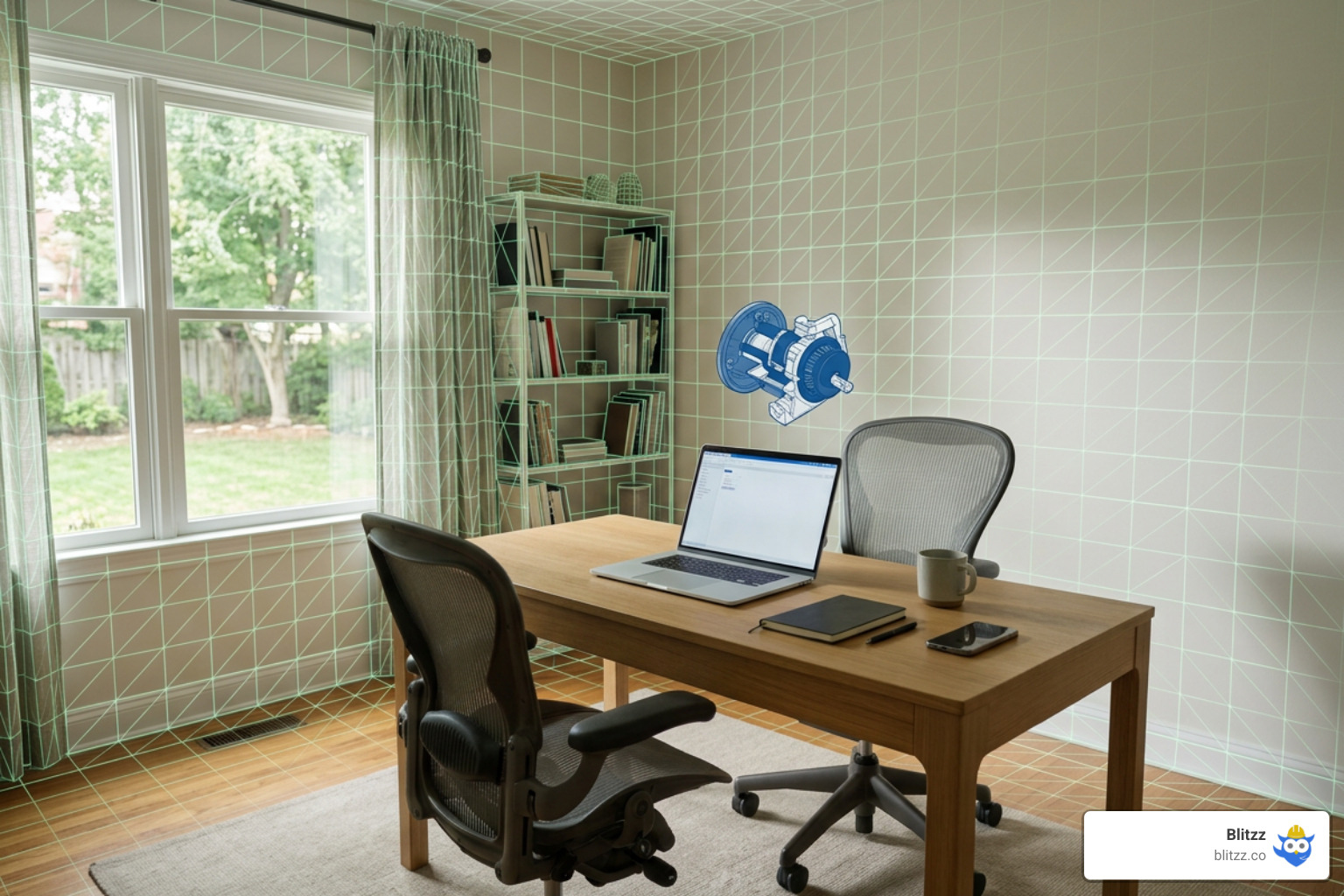 AR spatial mapping in a home office