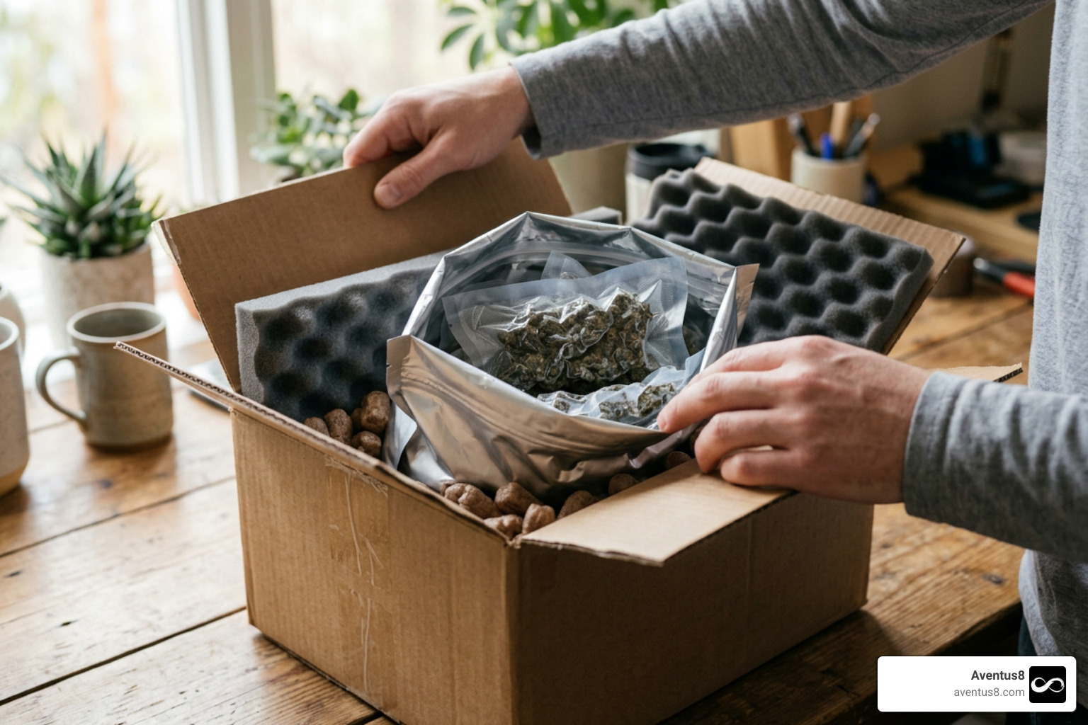 multi-layered odor-proof packaging materials used for cannabis shipping