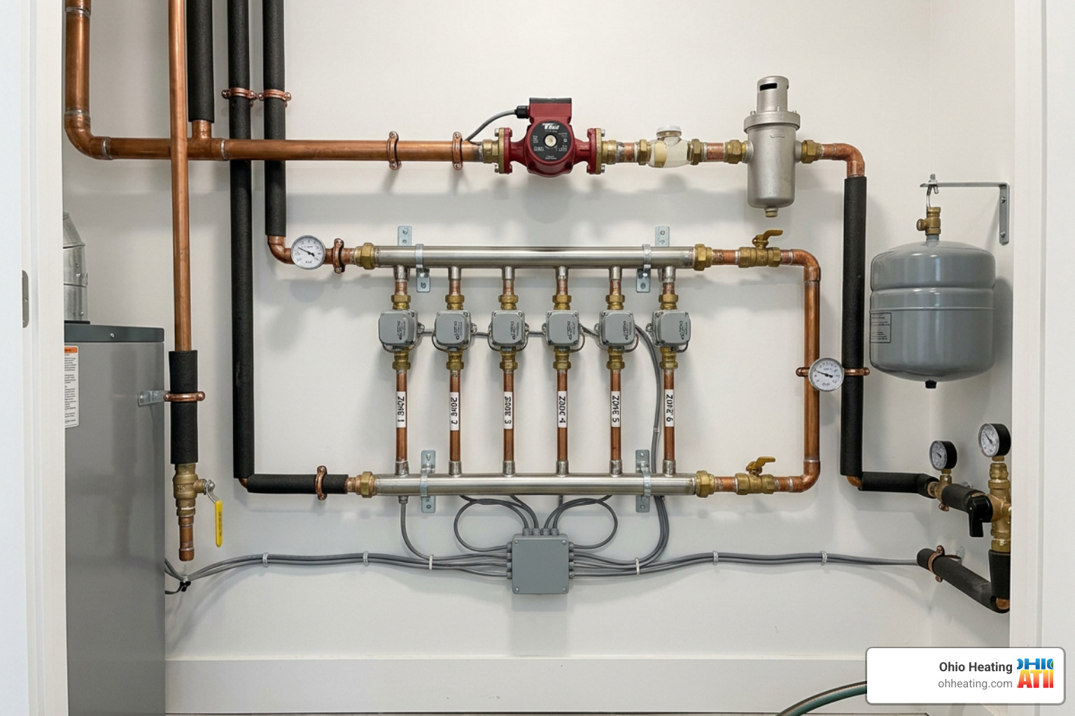 Properly piped hydronic zone valves and manifolds Properly piped hydronic zone valves and manifolds