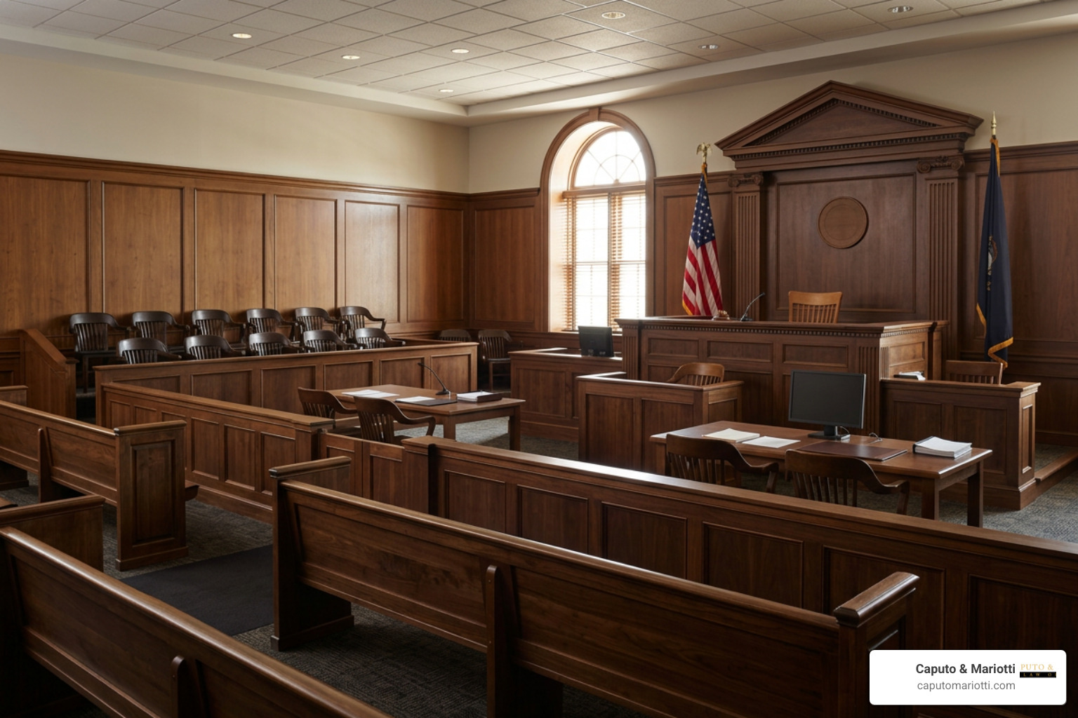 A neutral courtroom setting representing Pennsylvania personal injury litigation A neutral courtroom setting representing Pennsylvania personal injury litigation