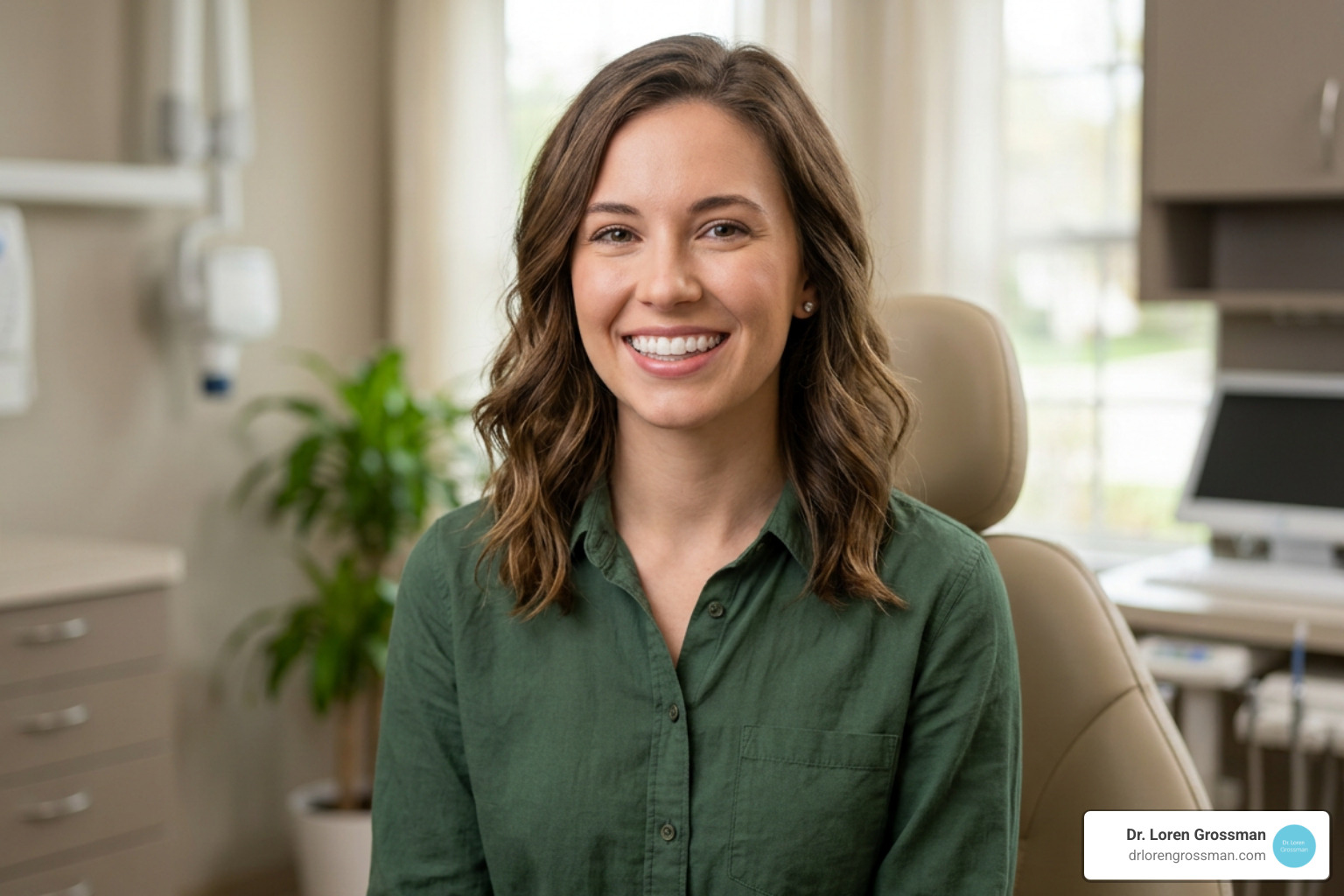 patient wearing clear aligners