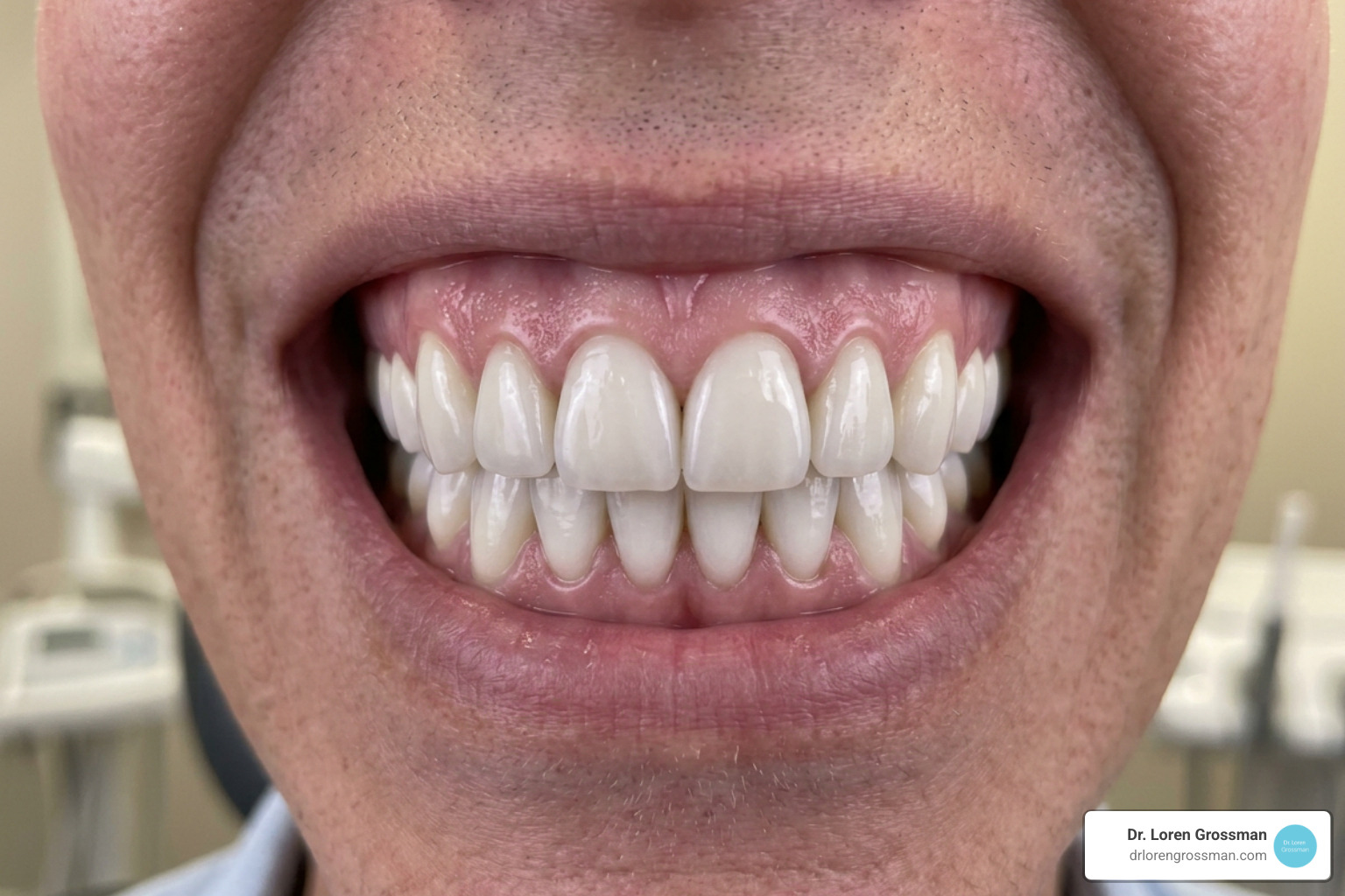 full mouth reconstruction combining dental implants and porcelain veneers