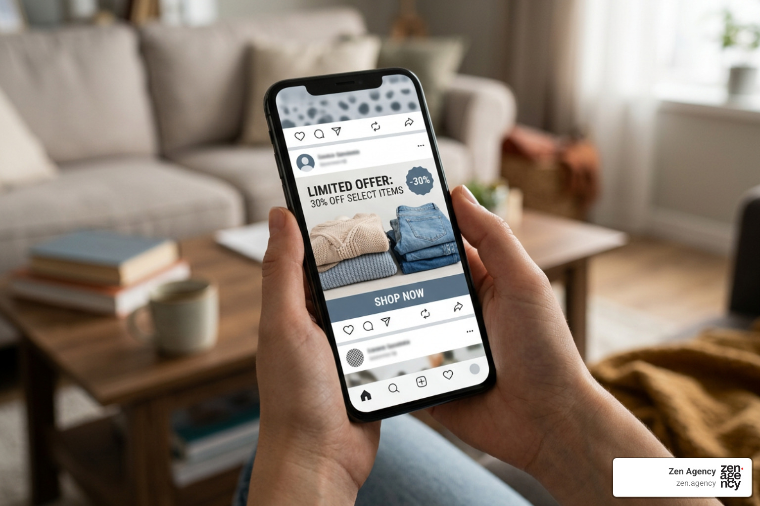 social media feed ad showcasing targeted product discounts social media feed ad showcasing targeted product discounts