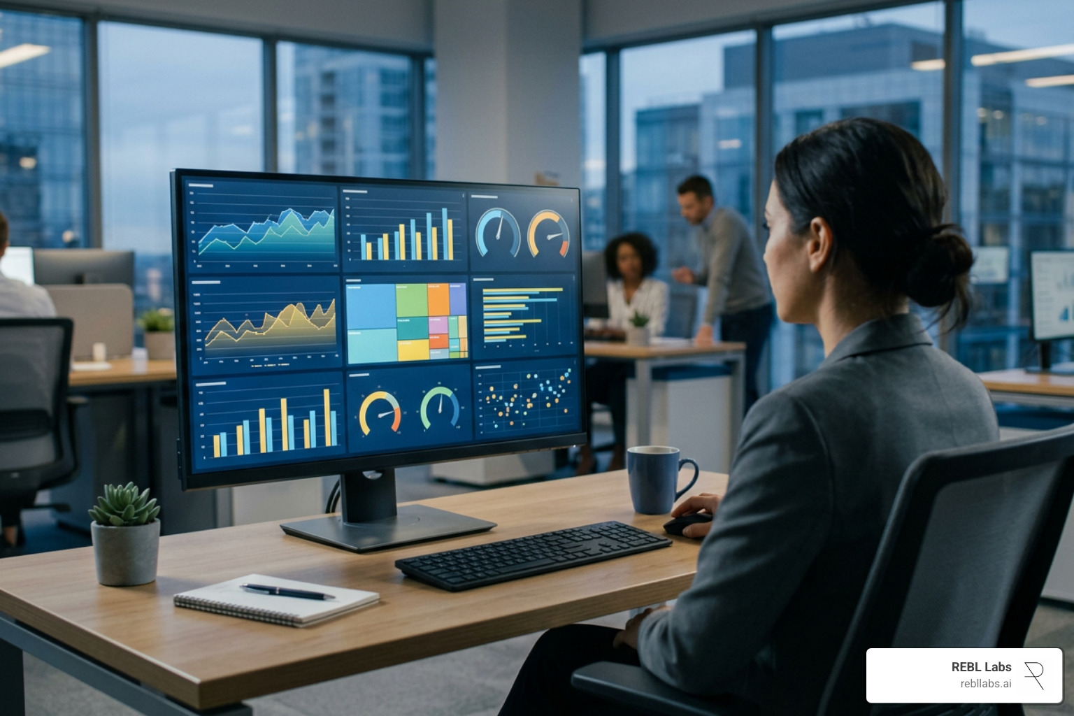 AI sales assistant dashboard showing revenue opportunities and automated tasks