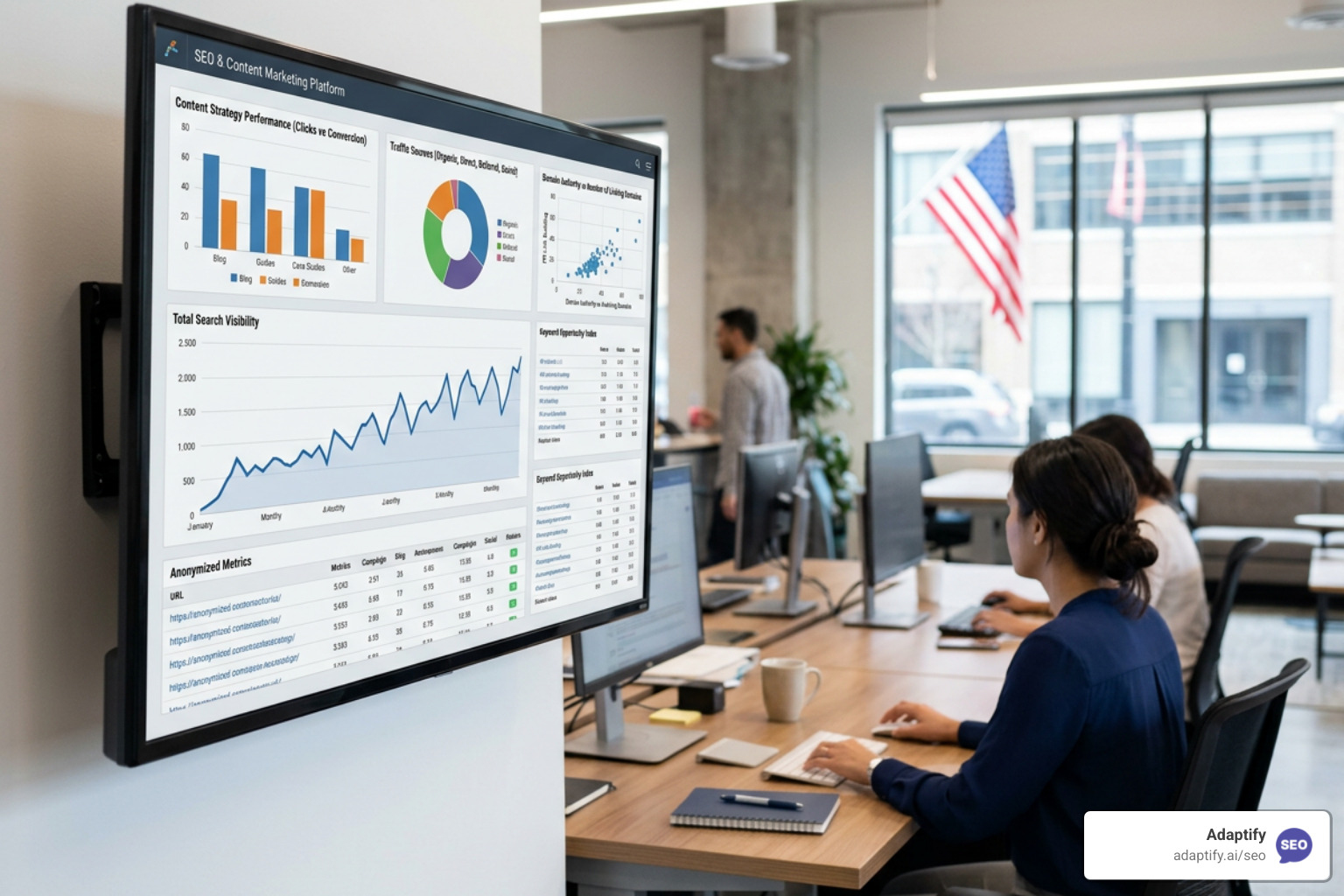 Automated SEO dashboard streamlining content strategy and PR link building