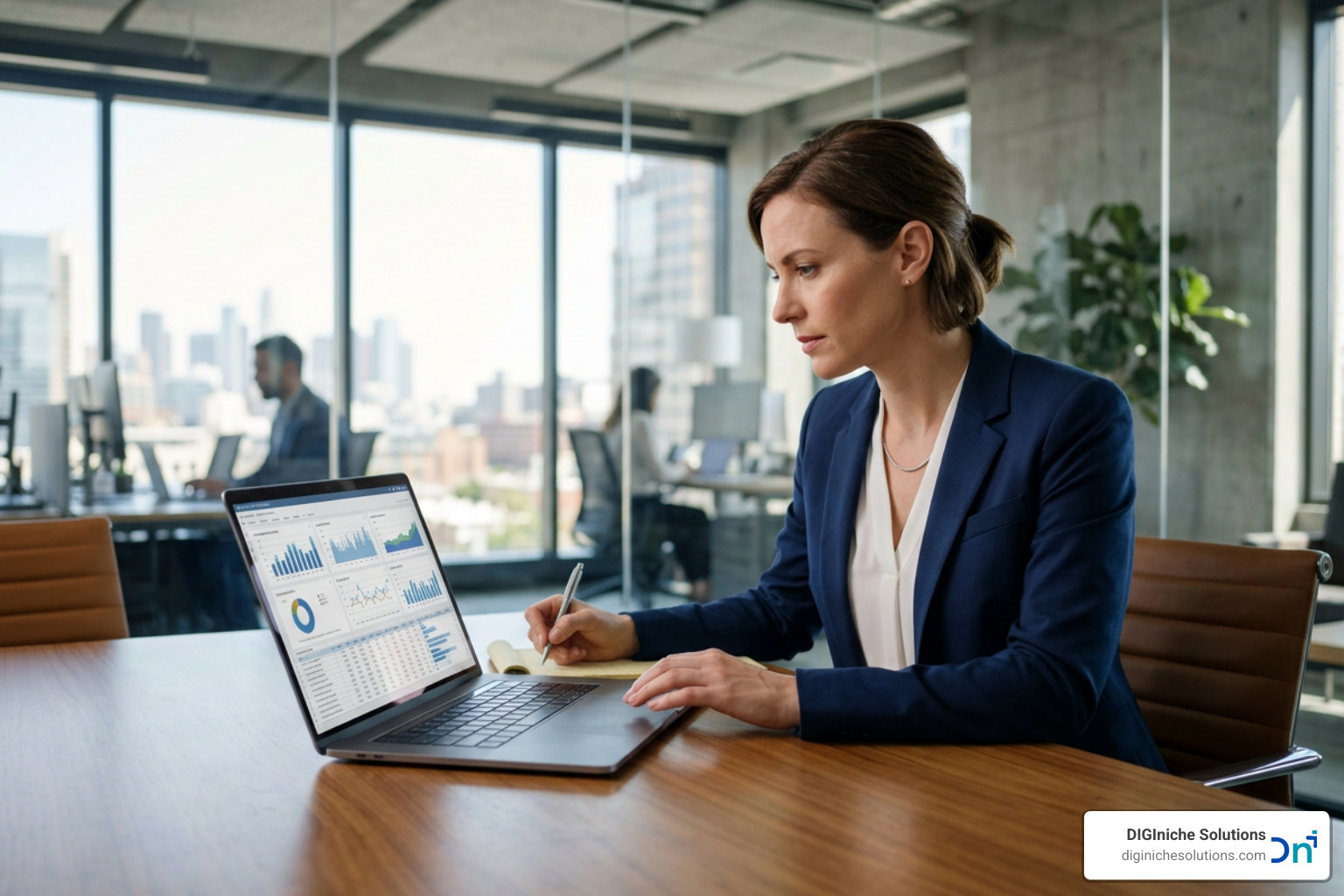 Attorney reviewing campaign analytics and optimizing Quality Score Attorney reviewing campaign analytics and optimizing Quality Score
