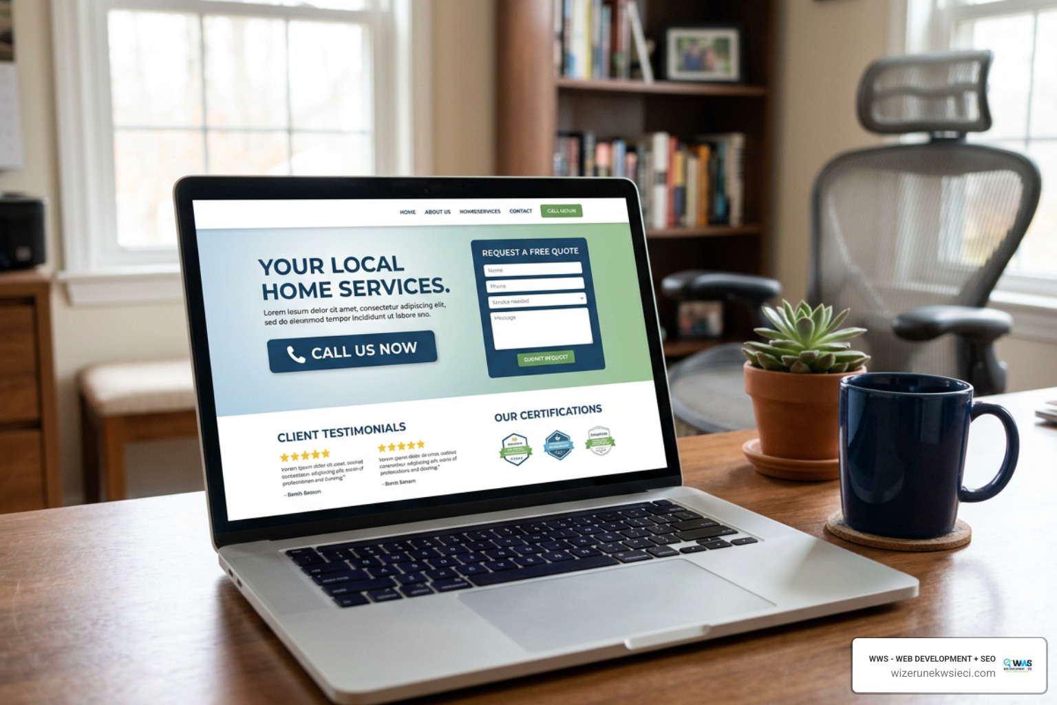 High-converting local service website layout with prominent click-to-call CTA High-converting local service website layout with prominent click-to-call CTA
