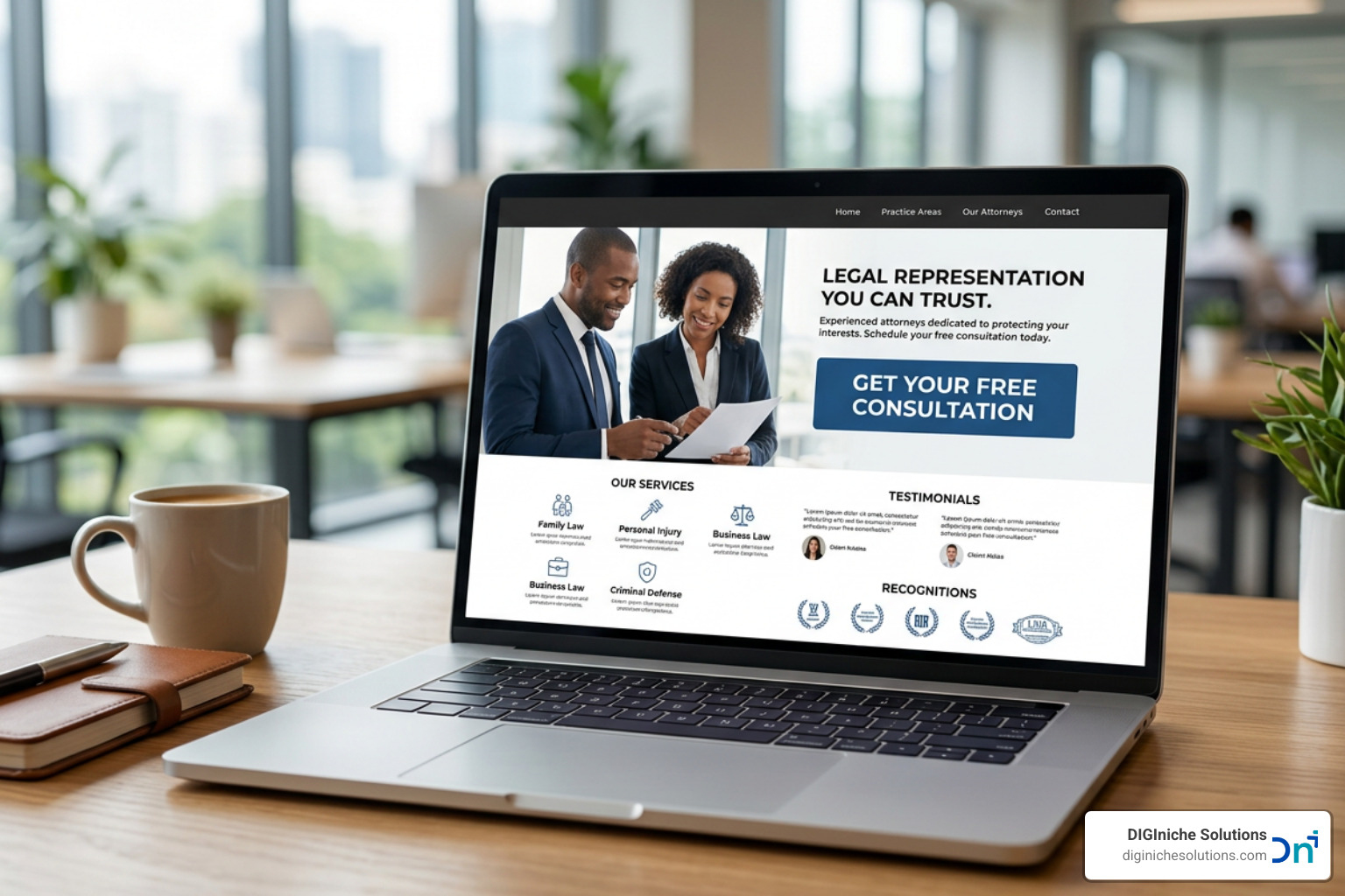 High-converting landing page layout with prominent call-to-action and trust signals High-converting landing page layout with prominent call-to-action and trust signals