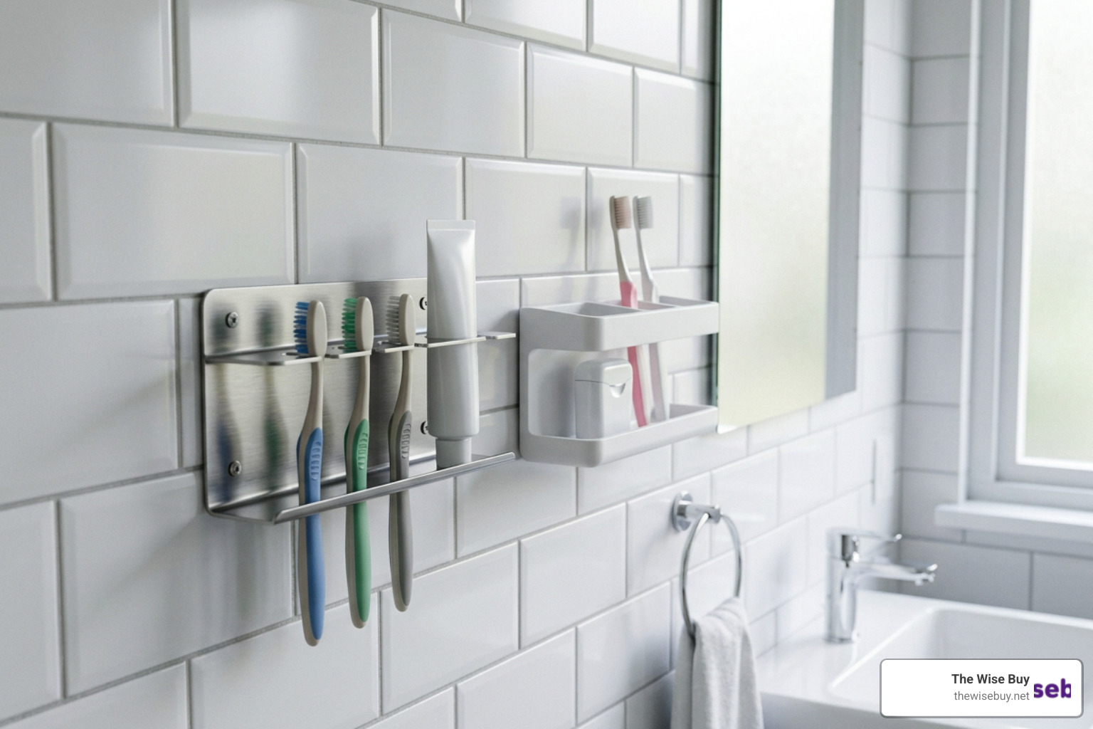 High-quality stainless steel and ABS plastic toothbrush holders High-quality stainless steel and ABS plastic toothbrush holders