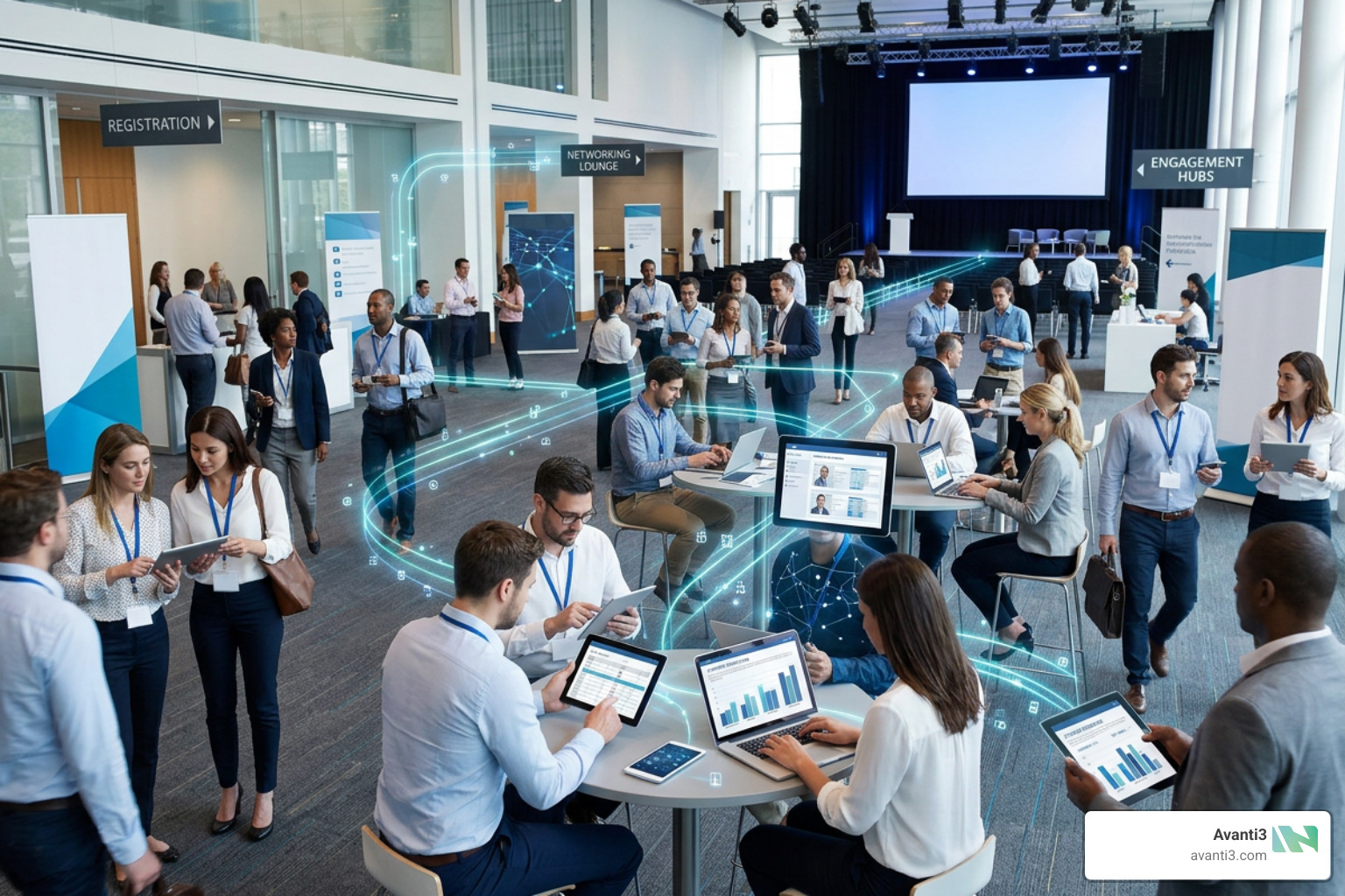 Integrated event technology ecosystem and data flows Integrated event technology ecosystem and data flows