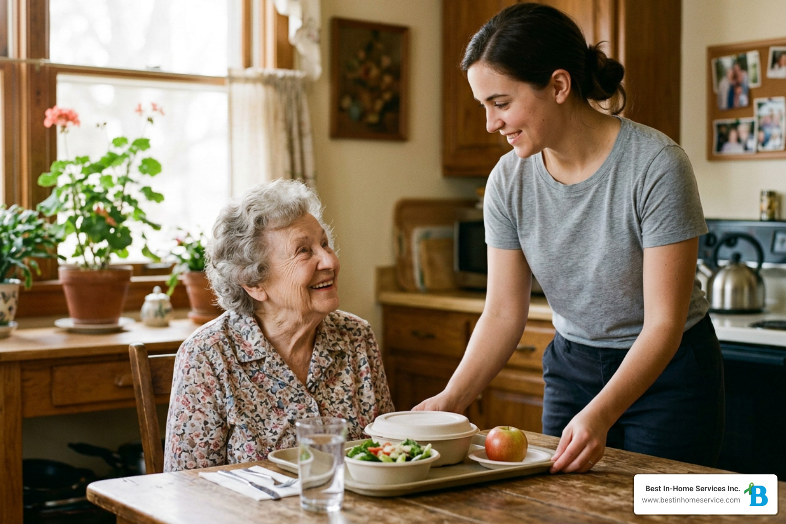 senior receiving a home-delivered meal