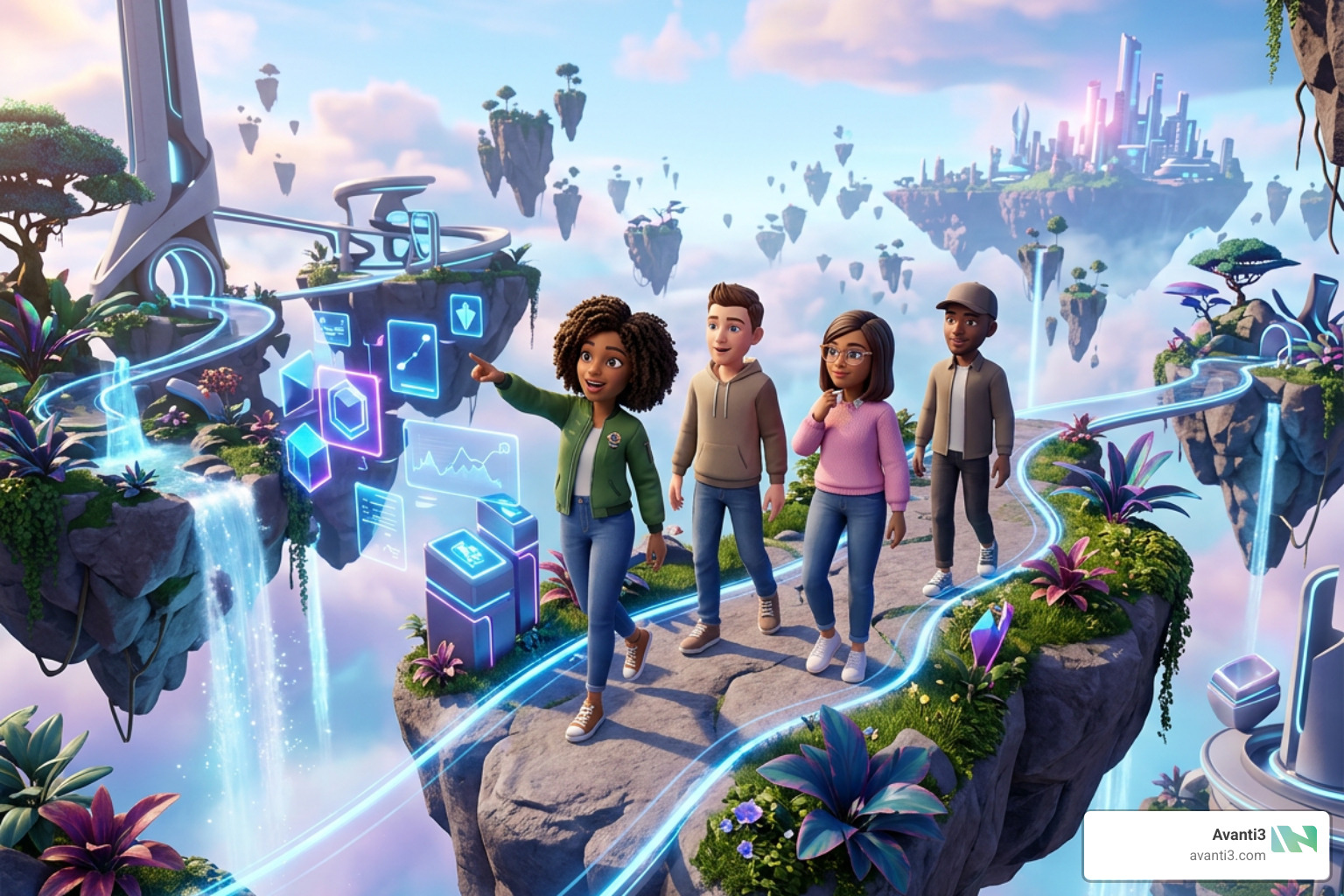 Customizable 3D avatars exploring a gamified virtual world Customizable 3D avatars exploring a gamified virtual world