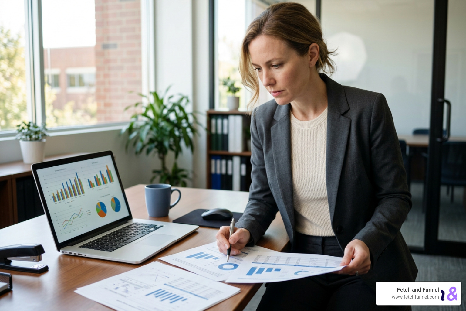 business owner reviewing agency case studies business owner reviewing agency case studies