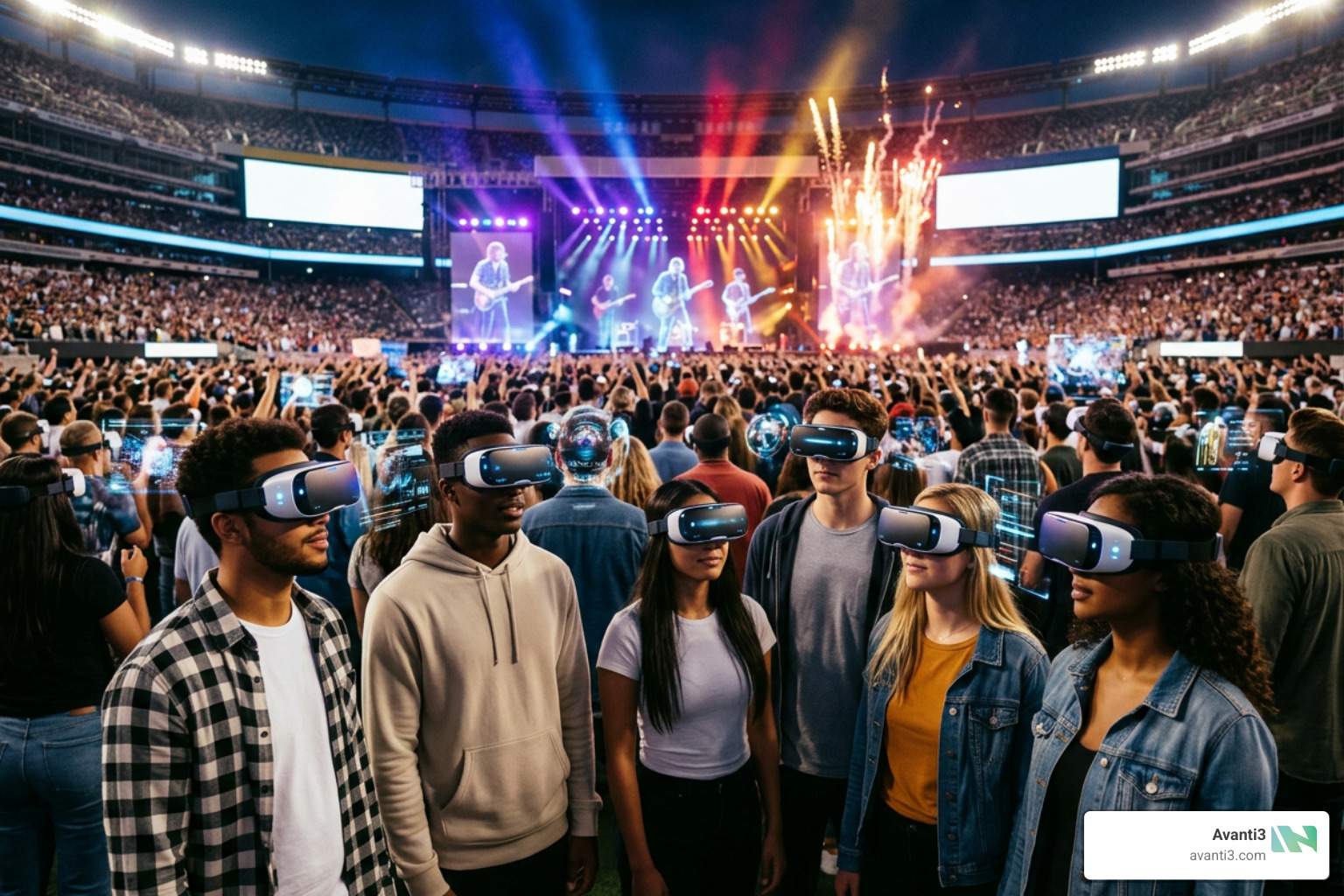 synchronized mixed-reality headset performance